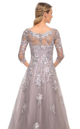 4 of 4 La Femme 30229 Dress Silver-Pink