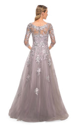 2 of 4 La Femme 30229 Dress Silver-Pink