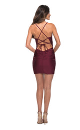 3 of 7 La Femme 30248 Dress Dark-Berry