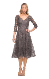 1 of 2 La Femme 30268 Dress Gunmetal