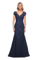 1 of 4 La Femme 30269 Dress Navy