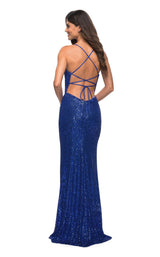 2 of 4 La Femme 30290 Dress Royal-Blue