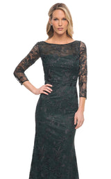 3 of 4 La Femme 30317 Dress Dark-Emerald