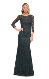 La Femme 30317 Dress Dark-Emerald