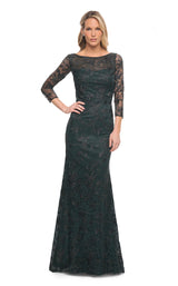 1 of 4 La Femme 30317 Dress Dark-Emerald