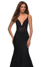6 of 11 La Femme 30320 Dress Black