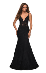 1 of 11 La Femme 30320 Dress Black
