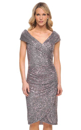 3 of 4 La Femme 30323 Dress Silver