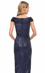 4 of 4 La Femme 30326 Dress Navy