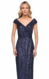 3 of 4 La Femme 30326 Dress Navy