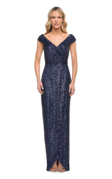 1 of 4 La Femme 30326 Dress Navy