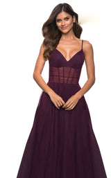6 of 9 La Femme 30334 Dress Dark-Berry