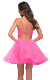 6 of 6 La Femme 30345 Dress Neon-Pink