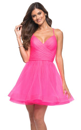 5 of 6 La Femme 30345 Dress Neon-Pink