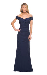 1 of 4 La Femme 30363 Dress Navy
