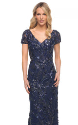3 of 4 La Femme 30375 Dress Navy