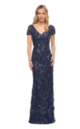 1 of 4 La Femme 30375 Dress Navy