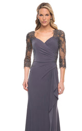 3 of 4 La Femme 30384 Dress Gunmetal
