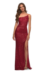 1 of 12 La Femme 30391 Dress Red