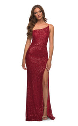 1 of 12 La Femme 30391 Dress Red