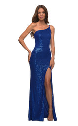 2 of 12 La Femme 30391 Dress Royal-Blue