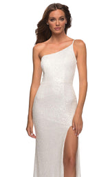9 of 12 La Femme 30391 Dress White