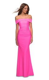 1 of 6 La Femme 30421 Dress Hot-Pink
