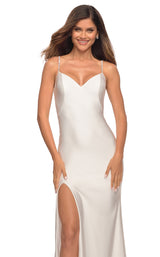 6 of 7 La Femme 30435 Dress White