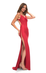 1 of 4 La Femme 30437 Dress Red