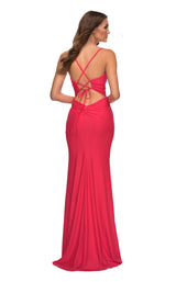 2 of 2 La Femme 30444 Dress Hot-Coral