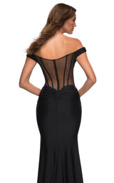 7 of 8 La Femme 30449 Dress Black