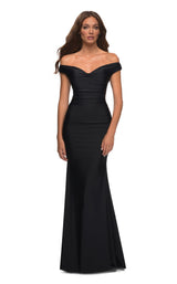 1 of 8 La Femme 30449 Dress Black