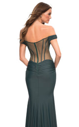 8 of 8 La Femme 30449 Dress Dark-Emerald