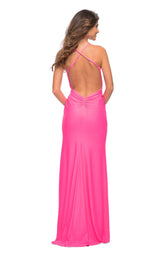 2 of 3 La Femme 30457 Dress Neon-Pink