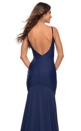 11 of 12 La Femme 30458 Dress Navy
