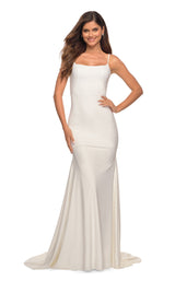 3 of 12 La Femme 30458 Dress White