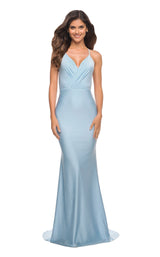 1 of 11 La Femme 30463 Dress Cloud-Blue