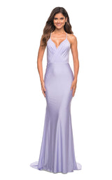 2 of 11 La Femme 30463 Dress Light-Periwinkle