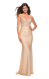 1 of 3 La Femme 30466 Dress Light-Gold