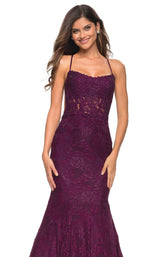 3 of 4 La Femme 30467 Dress Dark-Berry