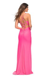 3 of 6 La Femme 30470 Dress Neon-Pink