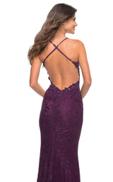 8 of 8 La Femme 30474 Dress Light-Periwinkle