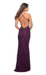 3 of 8 La Femme 30474 Dress Dark-Berry