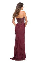3 of 8 La Femme 30476 Dress Dark-Berry