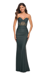 2 of 8 La Femme 30476 Dress Dark-Emerald