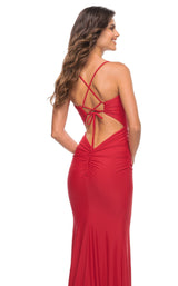 15 of 15 La Femme 30484 Dress Red