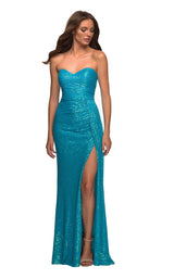 1 of 6 La Femme 30497 Dress Aqua