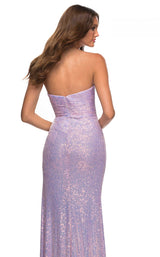 6 of 6 La Femme 30497 Dress Light-Periwinkle