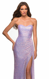 5 of 6 La Femme 30497 Dress Light-Periwinkle