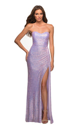 2 of 6 La Femme 30497 Dress Light-Periwinkle